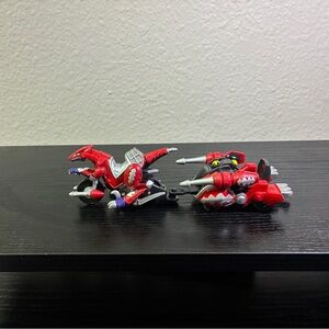 Power Rangers Dino Thunder Red Raptor Rider & Chariot 2002 Bandai Diecast MMPR